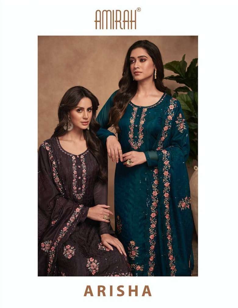 ARISHA BY AMIRAH 1801 TO 1806 SERIES ORGANZA EMBROIDERY WORK DRESSES