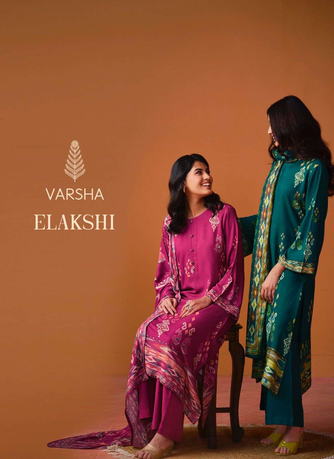 ELAKSHI BY VARSHA 71 TO 74 SERIES MUSLIN PRINT HAND WORK DRESSES