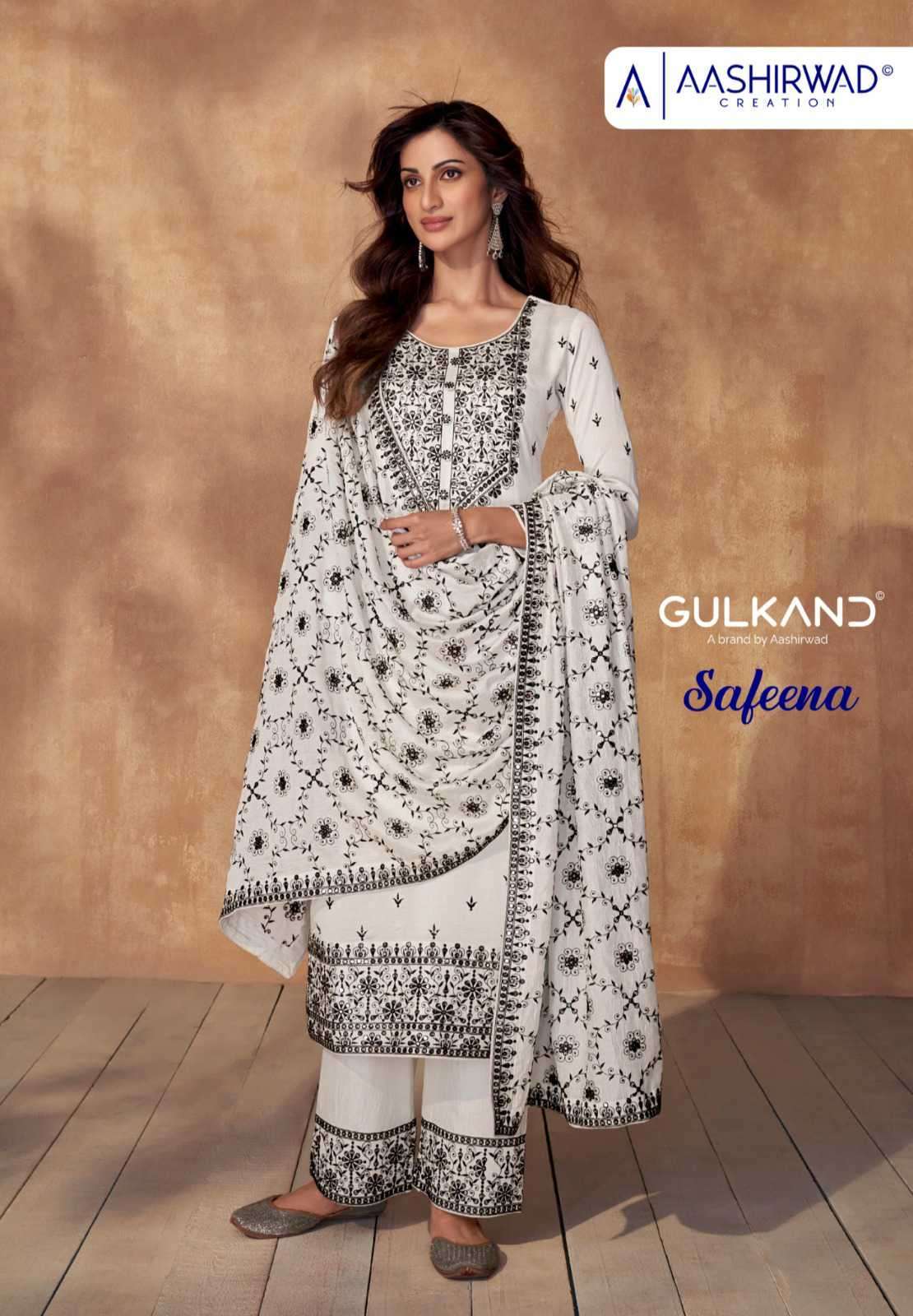 GULKAND SAFEENA BY AASHIRWAD CREATION 9864 & 9865 SERIES SILK WORK READYMADE DRESSES