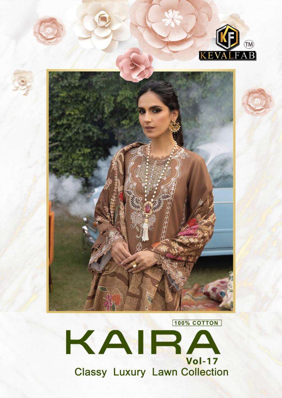 KAIRA VOL-17 BY KEVAL FAB 1701 TO 1706 SERIES PURE COTTON PRINT PAKISTANI DRESSES