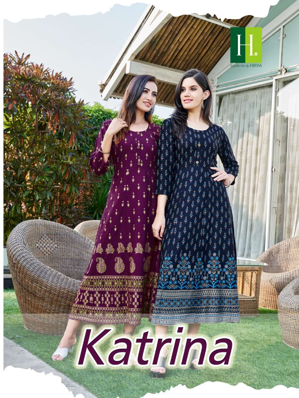 KATRINTA BY H DOT 01 TO 10 SERIES HEAVY RAYON PRINT KURTIS