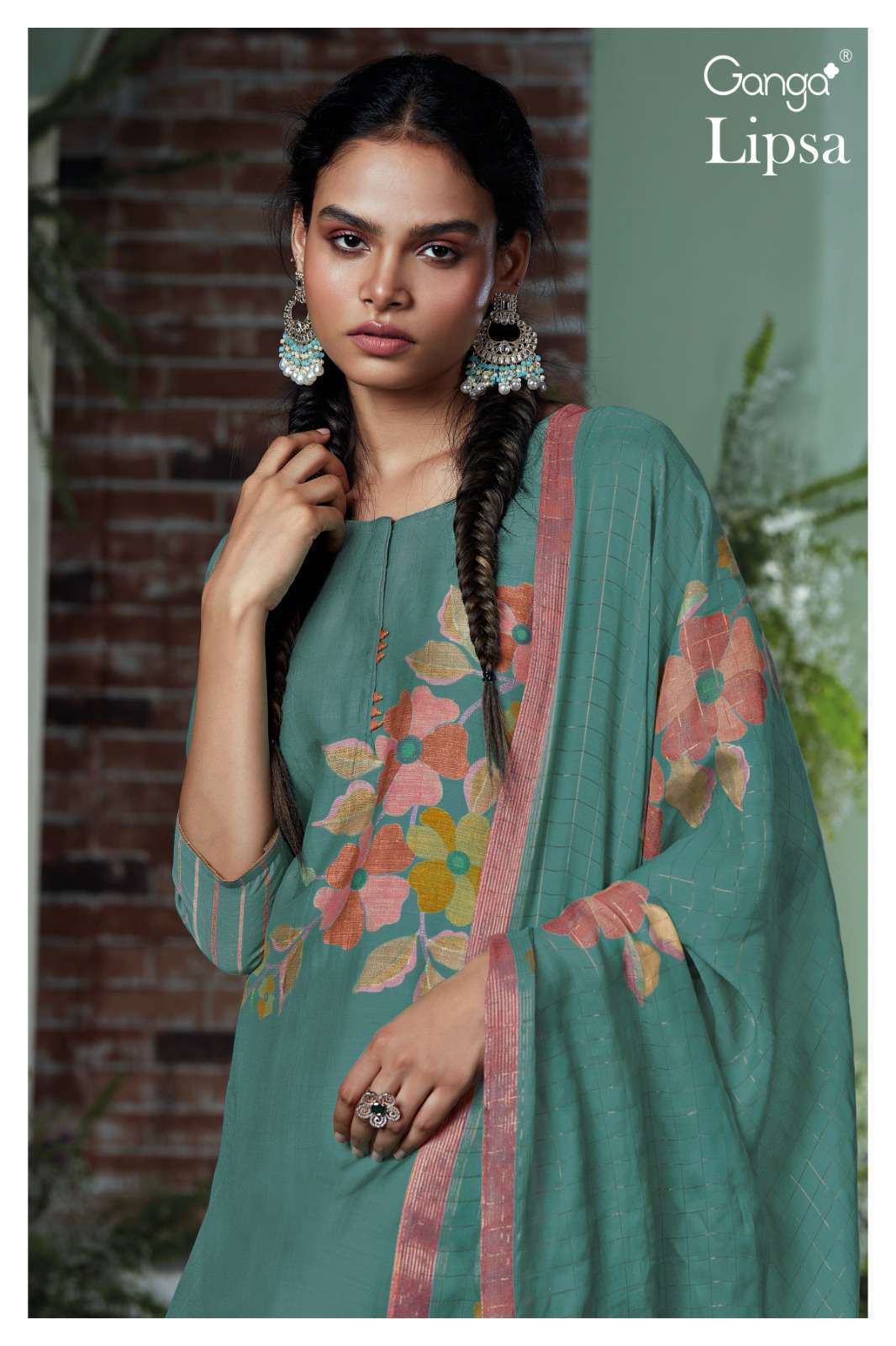 LIPSA 1086 TO 1090 SERIES BY GANGA FASHIONS SILK PRINT EMBROIDERY WORK DRESSES