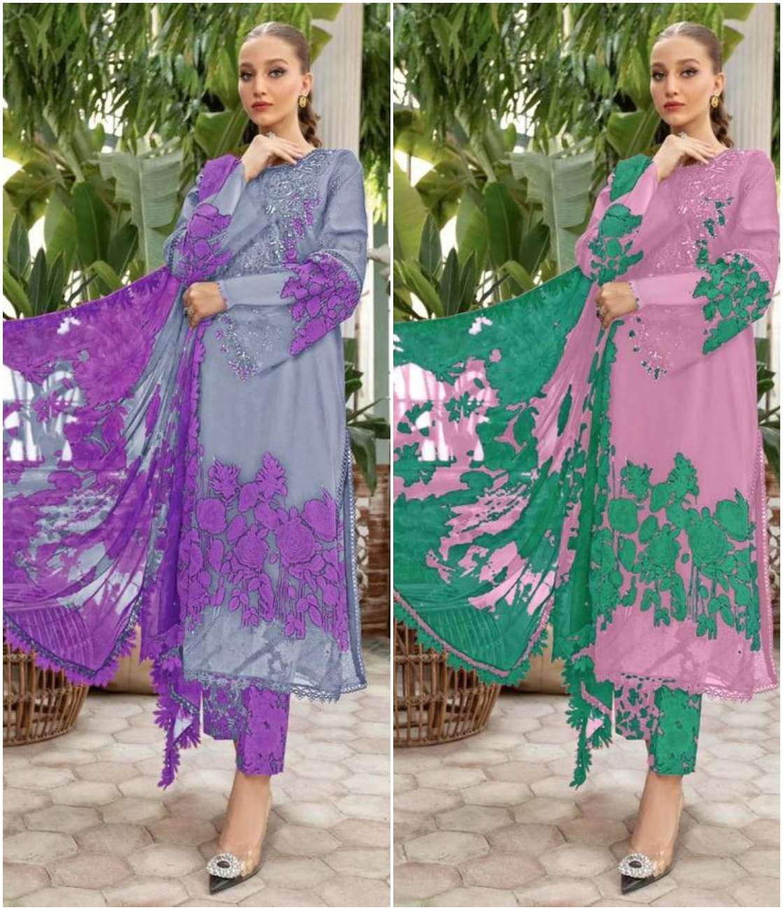 M PRINTS 1159 NX BY MEHBOOB TEX COTTON PRINT WORK PAKISTANI DRESSES