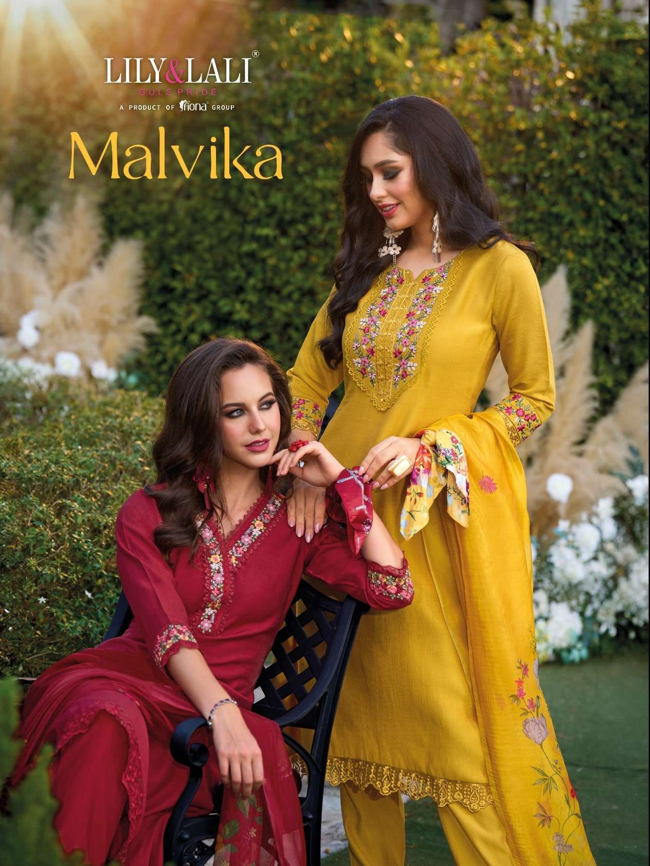 MALVIKA BY LILY & LALI 15201 TO 15206 SERIES VISCOSE EMBROIDERY WORK READYMADE DRESSES