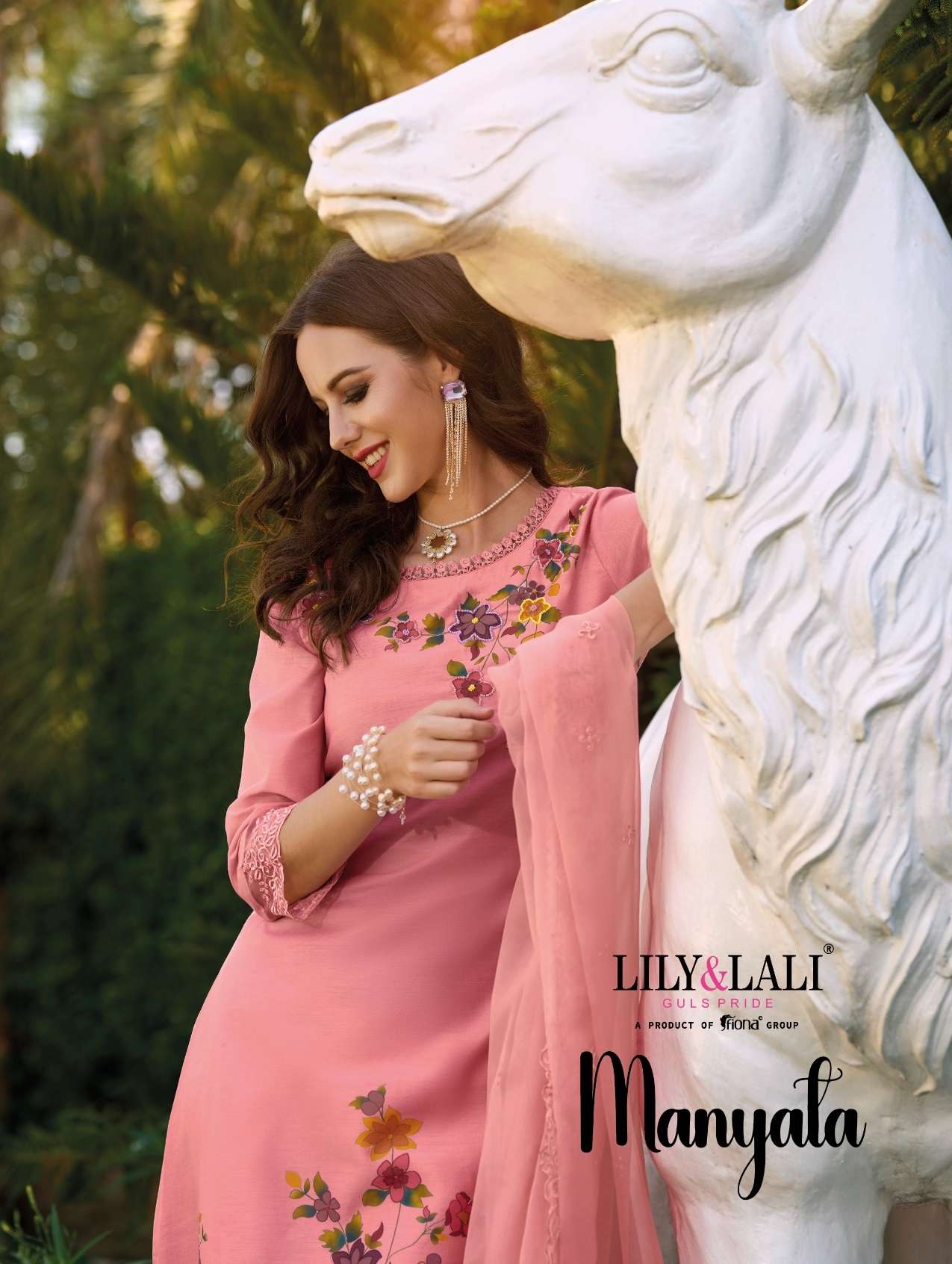 MANYATA BY LILY & LALI 15401 TO 15406 SERIES CHANDERI SILK PRINT WORK READYMADE DRESSES