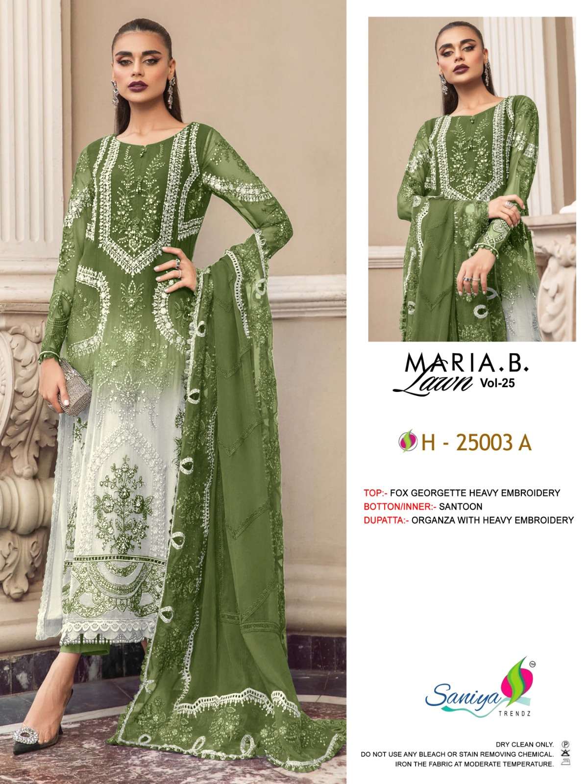 MARIA.B. 25003 COLOURS BY SANIYA TRENDZ 25003-A TO 25003-D SERIES FAUX GEORGETTE WORK DRDESSES