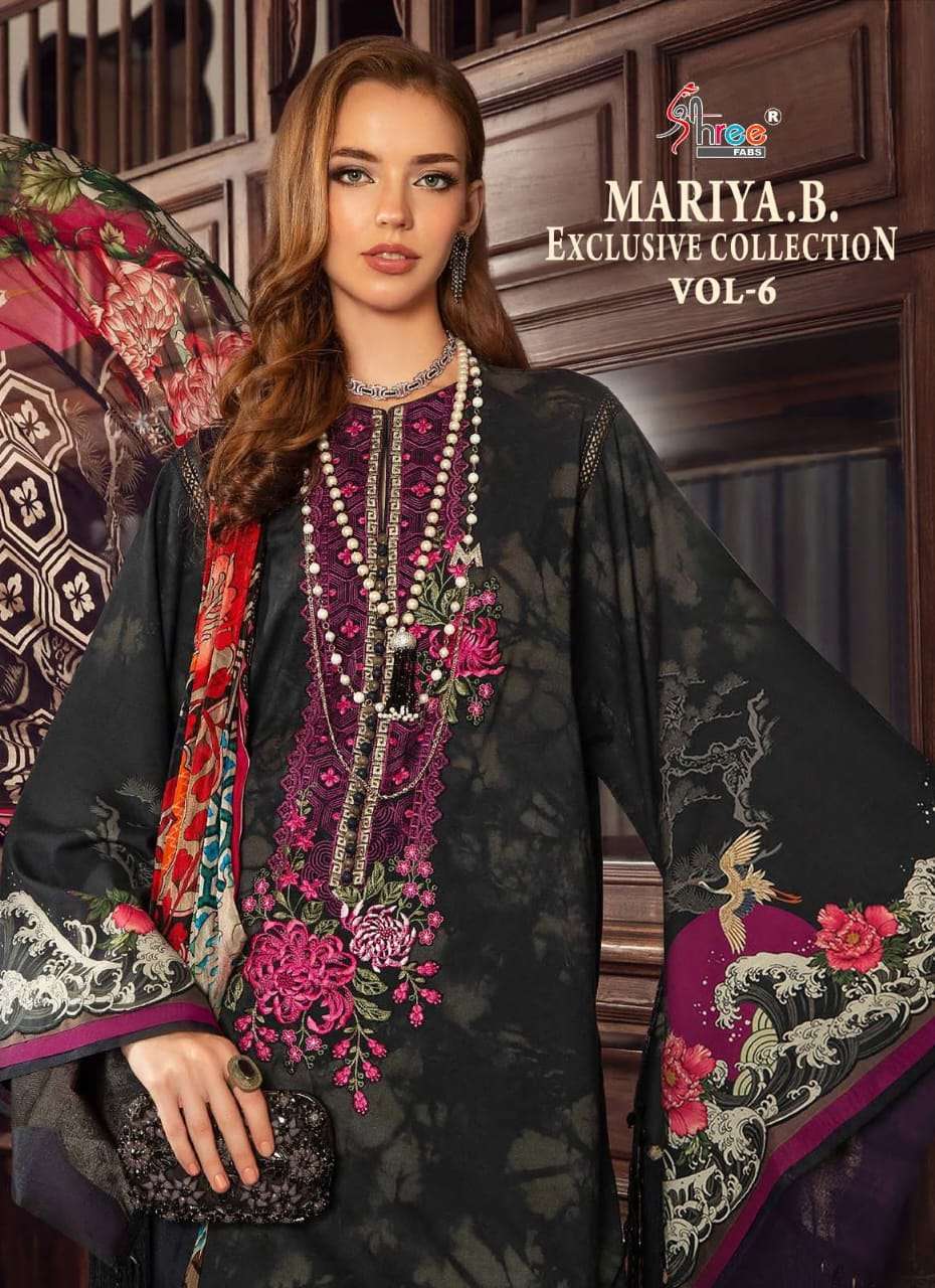 MARIA.B. EXCLSIVE COLLECTION VOL-6 BY SHREE FABS 3298 TO 3305 SERIES COTTON PRINT WORK DRESSES