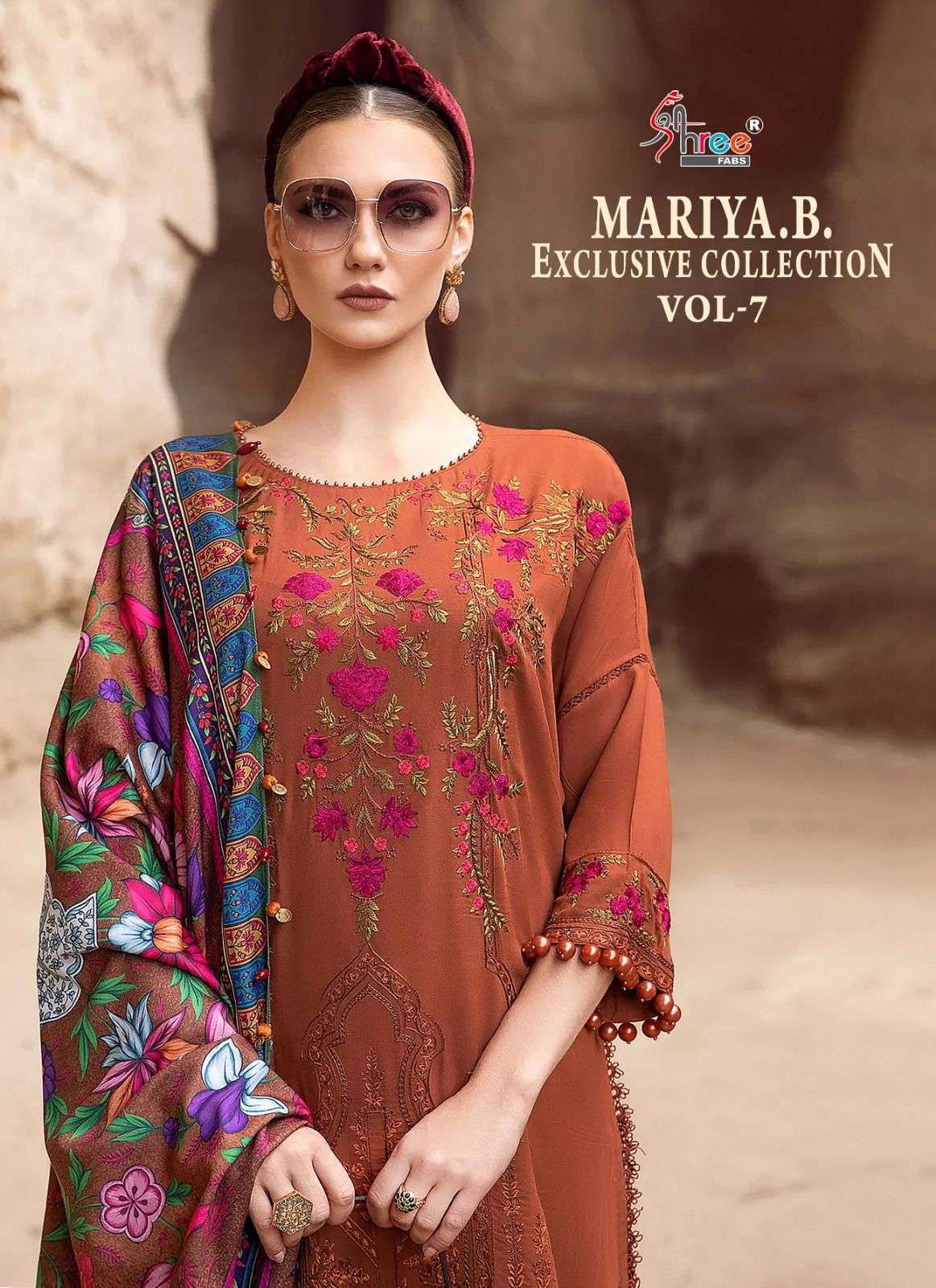 MARIYA.B. EXCLUSIVE COLLECTION VOL-7 BY SHREE FABS 3356 TO 3360 RAYON COTTON PAKISTANI DRESSES