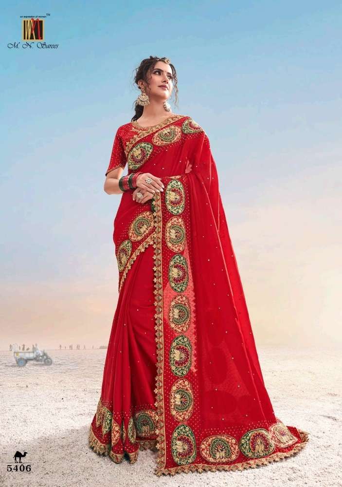 MN 4008 TO 6112 HIT DESIGNS BY MN SAREES DESIGNER HEAVY WORK SILK WORK SAREES 