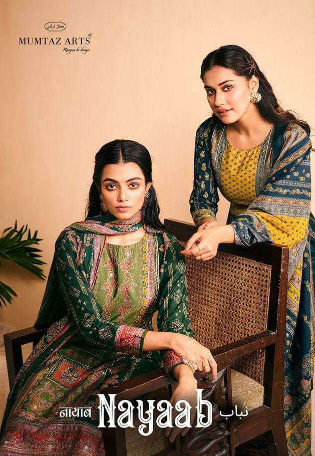 NAYAAB BY MUMTAZ ARTS 2001 TO 2006 SERIES VISCOSE MUSLIN PRINT WORK DRESSES