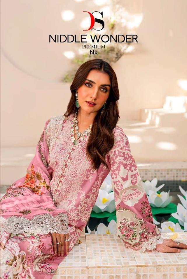 NEEDLE WONDER PREMIUM NX BY DEEPSY SUITS 3342 TO 3346 SERIES COTTON PRINT WORK DRESSES