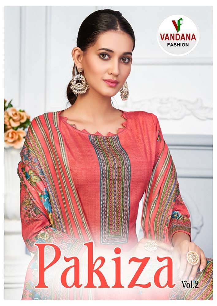 PAKIZA VOL-2 BY VANDANA FASHION 2001 TO 2010 SERIES INDO COTTON PRINT DRESSES