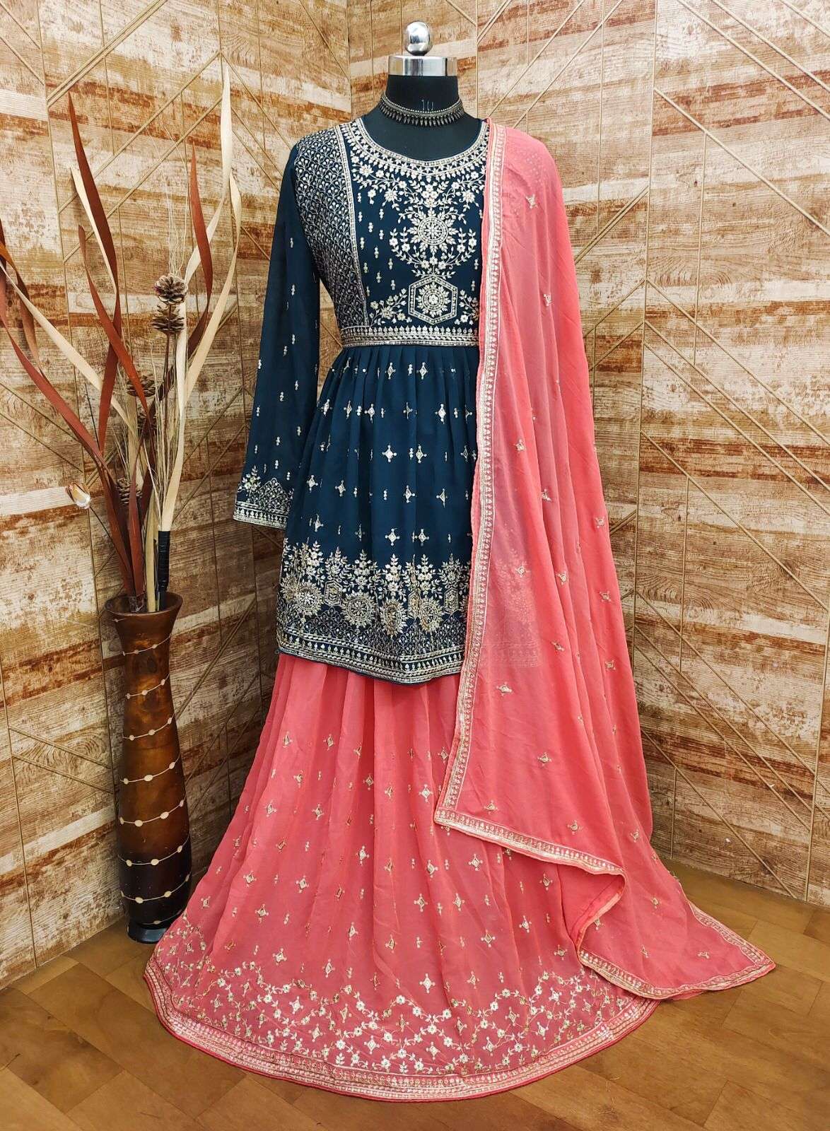 RADHIKA 9428 COLOURS BY AQSAWHOLESALE BLOOMING GEORGETTE WORK READYMADE DRESSES