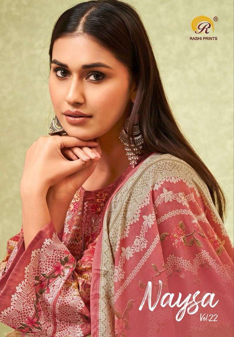 RASHI NAYSA VOL-22 BY AQSAWHOLESALE 822-001 TO 822-008 SERIES COTTON PRINT WORK DRESSES