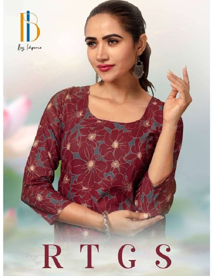 RTGS BY AQSAWHOLESALE 5001 TO 5010 SERIES POLY COTTON PRINT TOPS