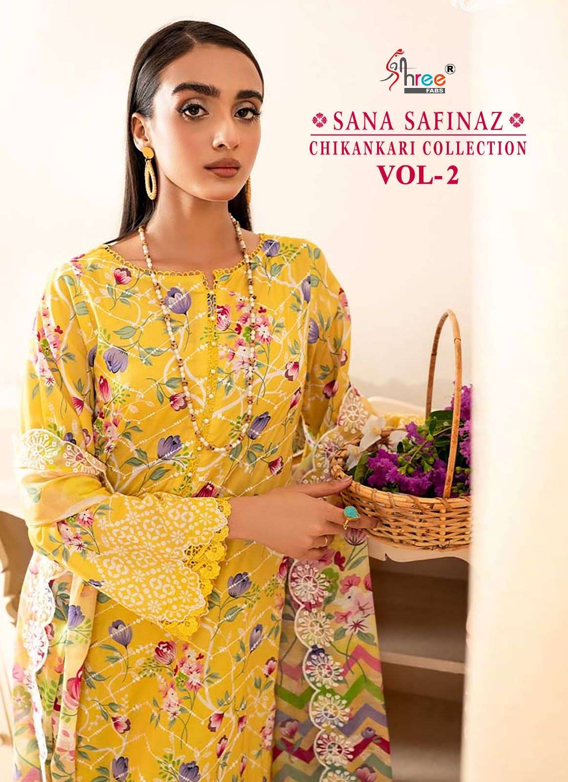 SANA SAFINAZ CHIKANKARI COLLECTION VOL-2 BY SHREE FABS 3292 TO 3297 SERIES PAKISTANI DRESSES