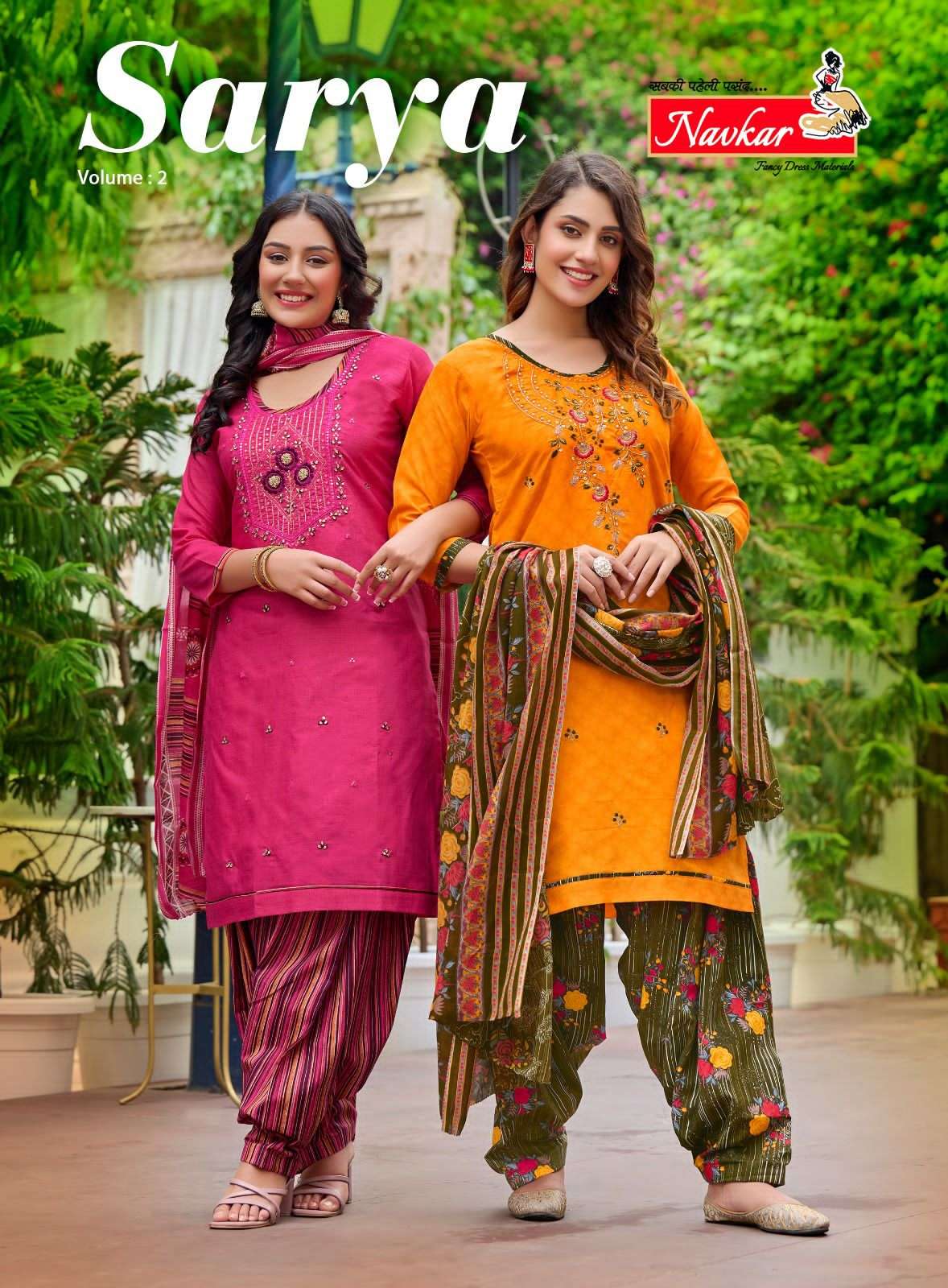 SARYA BY NAVKAR 201 TO 210 SERIES LAWN COTTON EMBROIDERY WORK READYMADE DRESSES