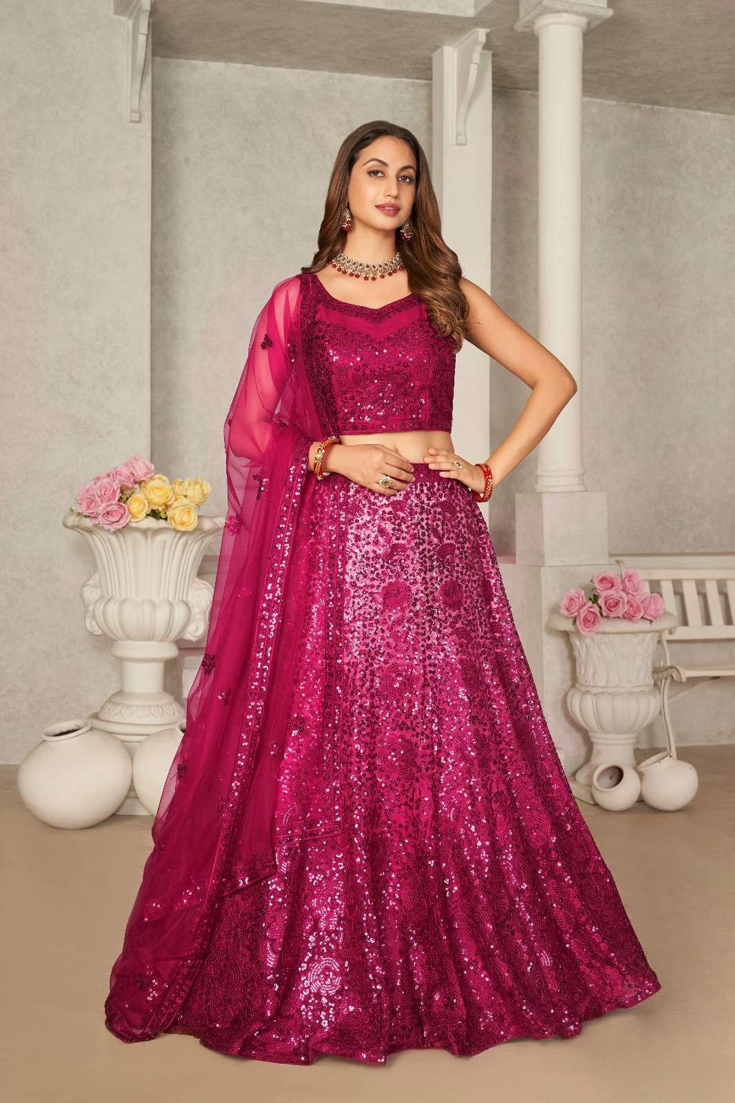 SHAISHAA VOL-1 BY AQSAWHOLESALE NET HEAVY WORK FESTIVE WEAR LEHENGAS