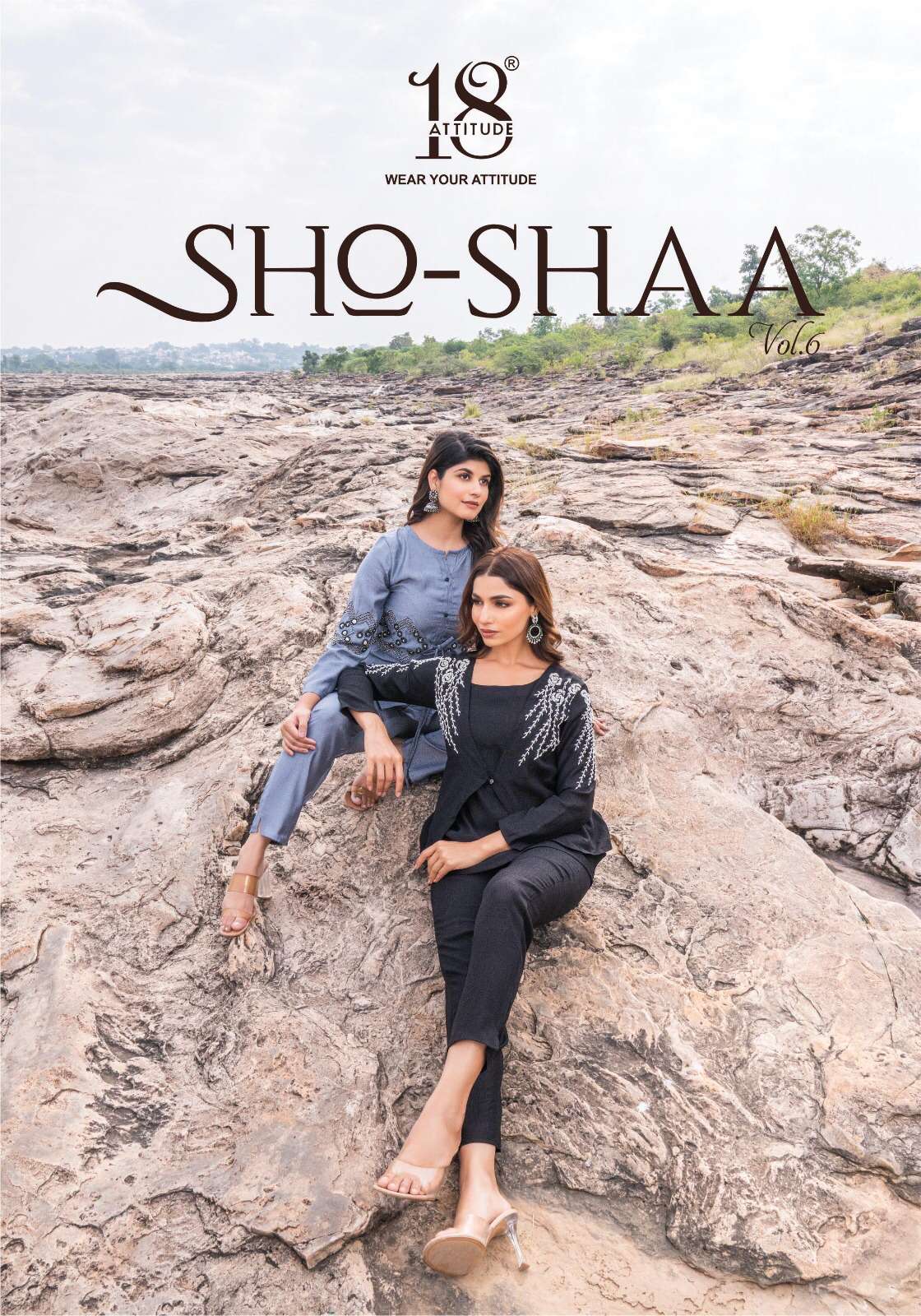 SHO-SHAA VOL-6 BY 18 ATTITUDE 601 TO 607 SERIES VISCOSE WORK CO-ORD SET