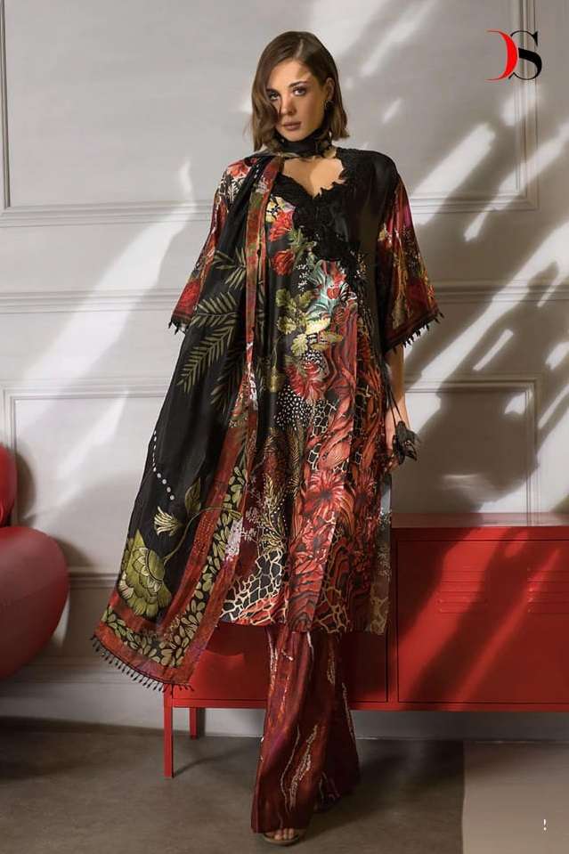 SOBIA NAZIR SILK-24 BY DEEPSY SUITS 3381 TO 3385 SERIES JAPAN SATIN SILK WORK PAKISTANI DRESSES