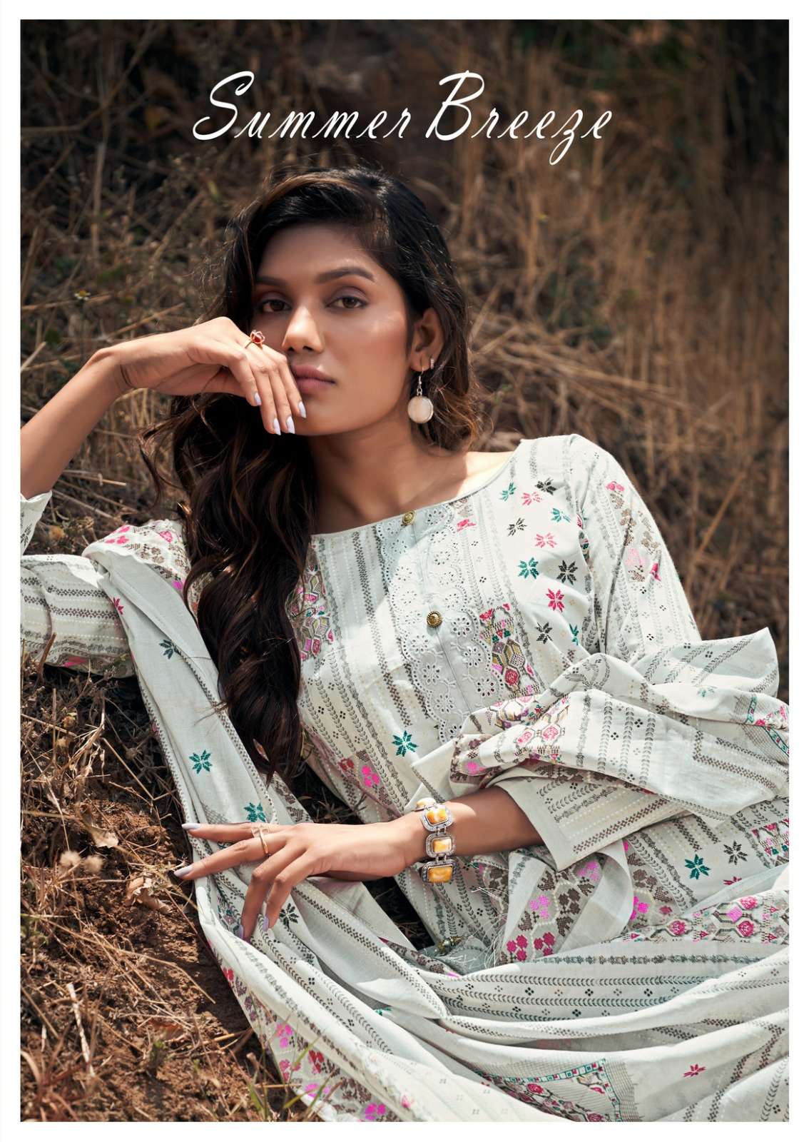 SUMMER REEZE BY KARACHI PRINTS 1001 TO 1008 SERIES CAMBRIC COTTON WORK DRESSES