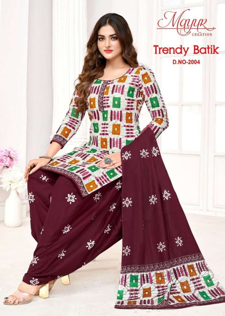 TRENDY BATIK VOL-2 BY MAYUR CREATION 2001 TO 2010 SERIES HEAVY COTTON PRINT DRESSES