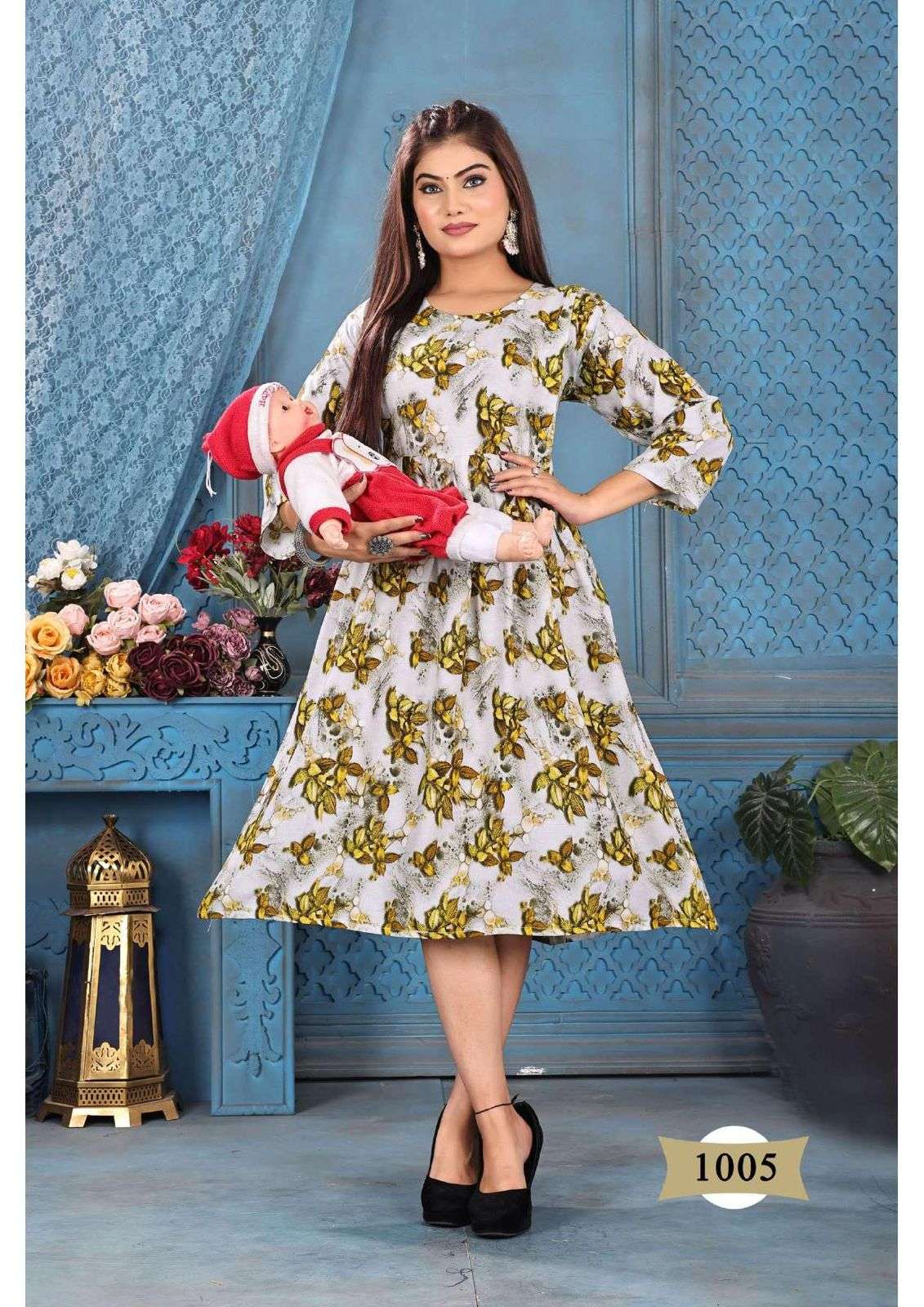 TRENDY NITY VOL-17 BY AQSAWHOLESALE 1001 TO 1008 SERIES RAYON PRINT KURTIS