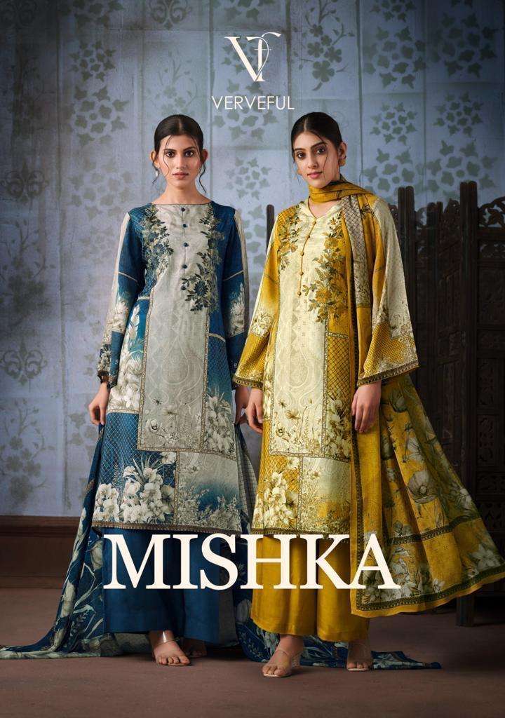 VERVEFUL MISHKA BY VARSHA 71 TO 73 SERIES MUSLIN PRINT EMBROIDERY WORK DRESSES