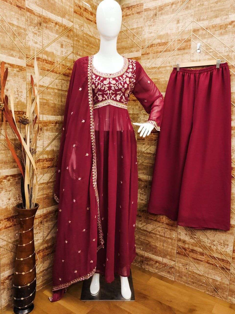 YANAYA 05-A TO 05-F SERIES BY AQSAWHOLESALE GEORGETTE HEAVY WORK READYMADE DRESSES