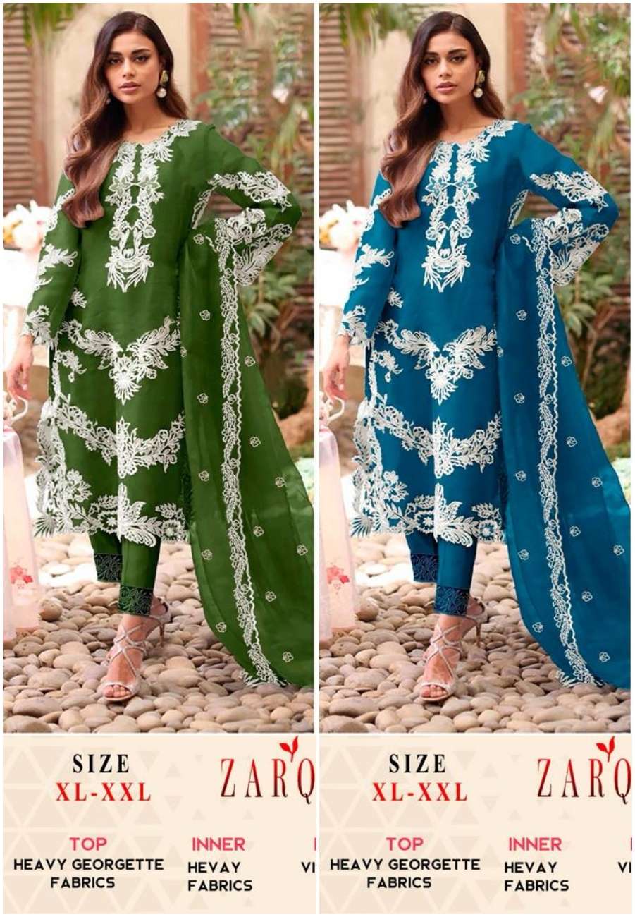 Z-163 NX BY ZARQASH 163-A & 163-B SERIES HEAVY GEORGETTE WORK READYMADE DRESSES