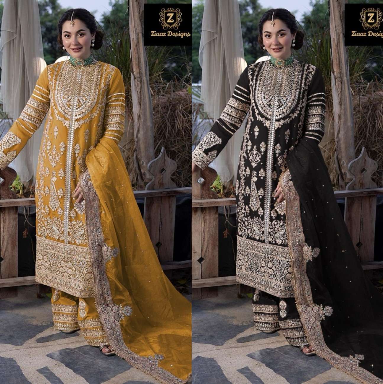 Z-393 NX BY ZIAAZ DESIGNS GEORGETTE EMBROIDERY WORK PAKISTANI DRESSES