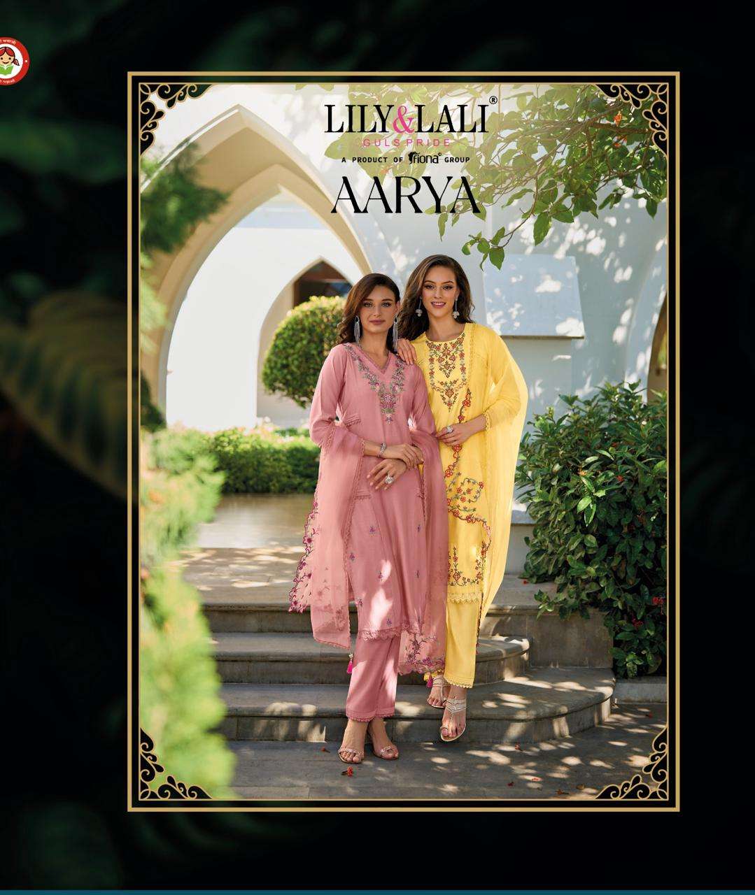 AARYA BY LILY & LALI 16201 TO 16206 SERIES MILAN SILK HAND WORK READYMADE DRESSES