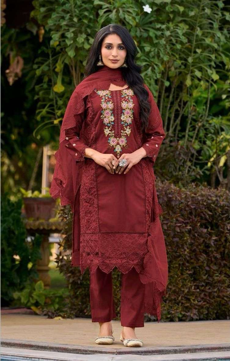 AJRAA 104-A TO 104-D SERIES BY AQSAWHOLESALE ORGANZA HANDWORK READYMADE DRESSES