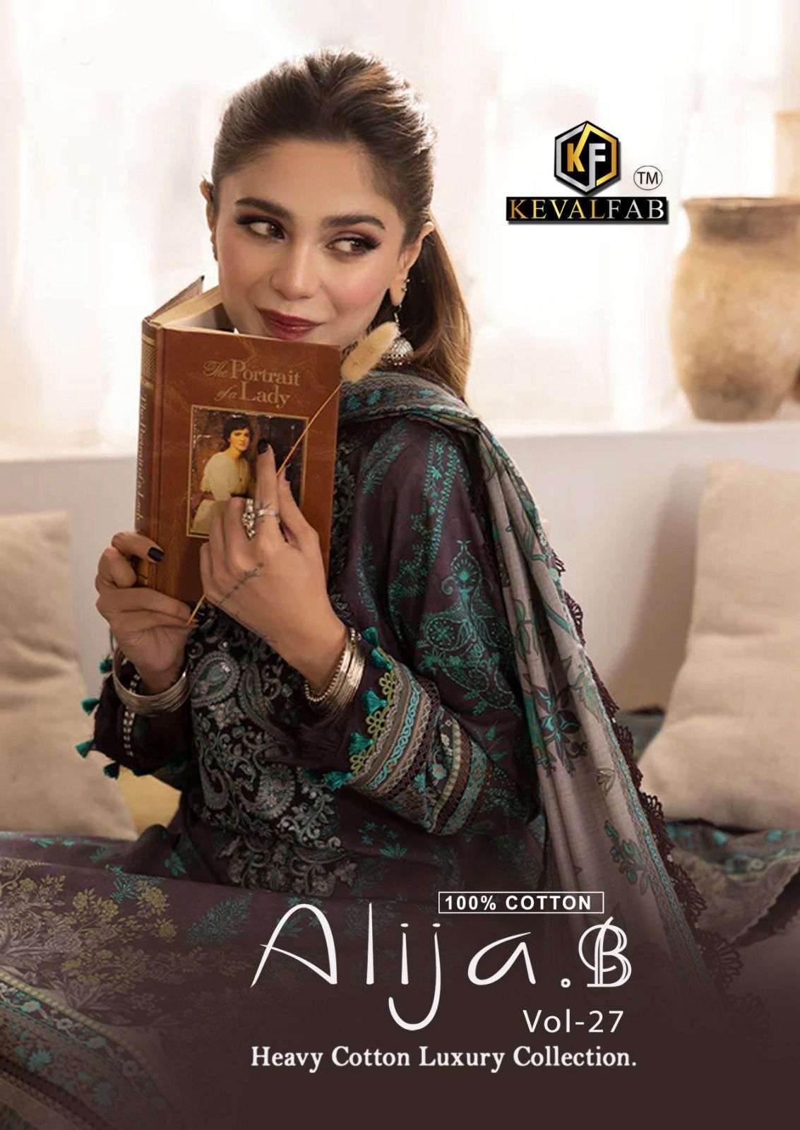 ALIJA.B VOL-27 BY KEVAL FAB 27001 TO 27006 SERIES HEAVY COTTON PRINT PAKISTANI DRESSES