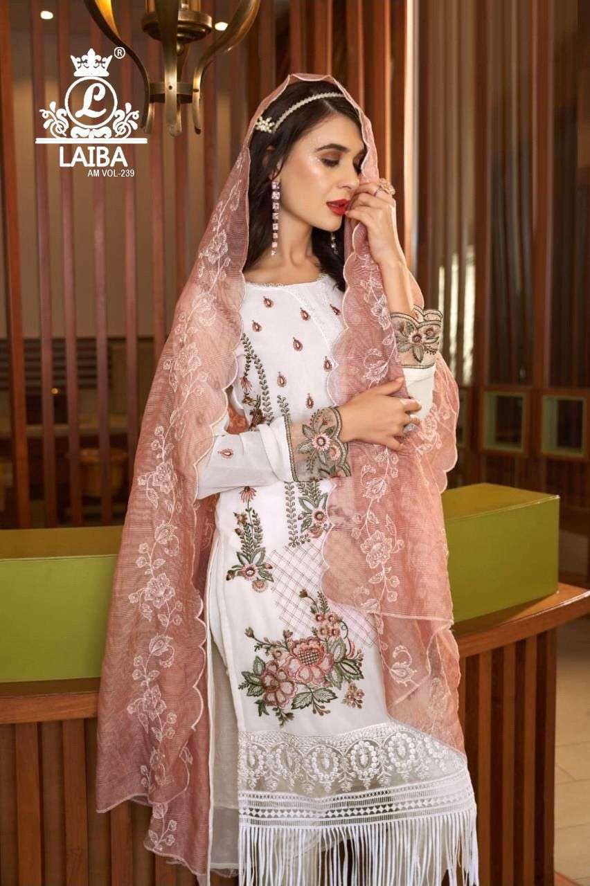 AM VOL-239 COLOURS BY LAIBA PURE GEORGETTE HEAVY EMBROIDERY WORK READYMADE DRESSES