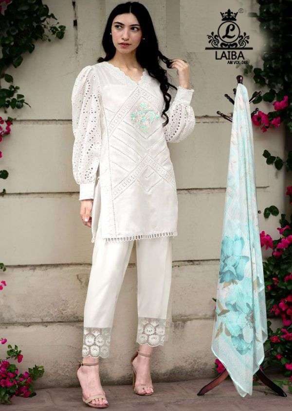 AM VOL-246 BY LAIBA PURE GEORGETTE EMBROIDERY WORK READYMADE DRESS