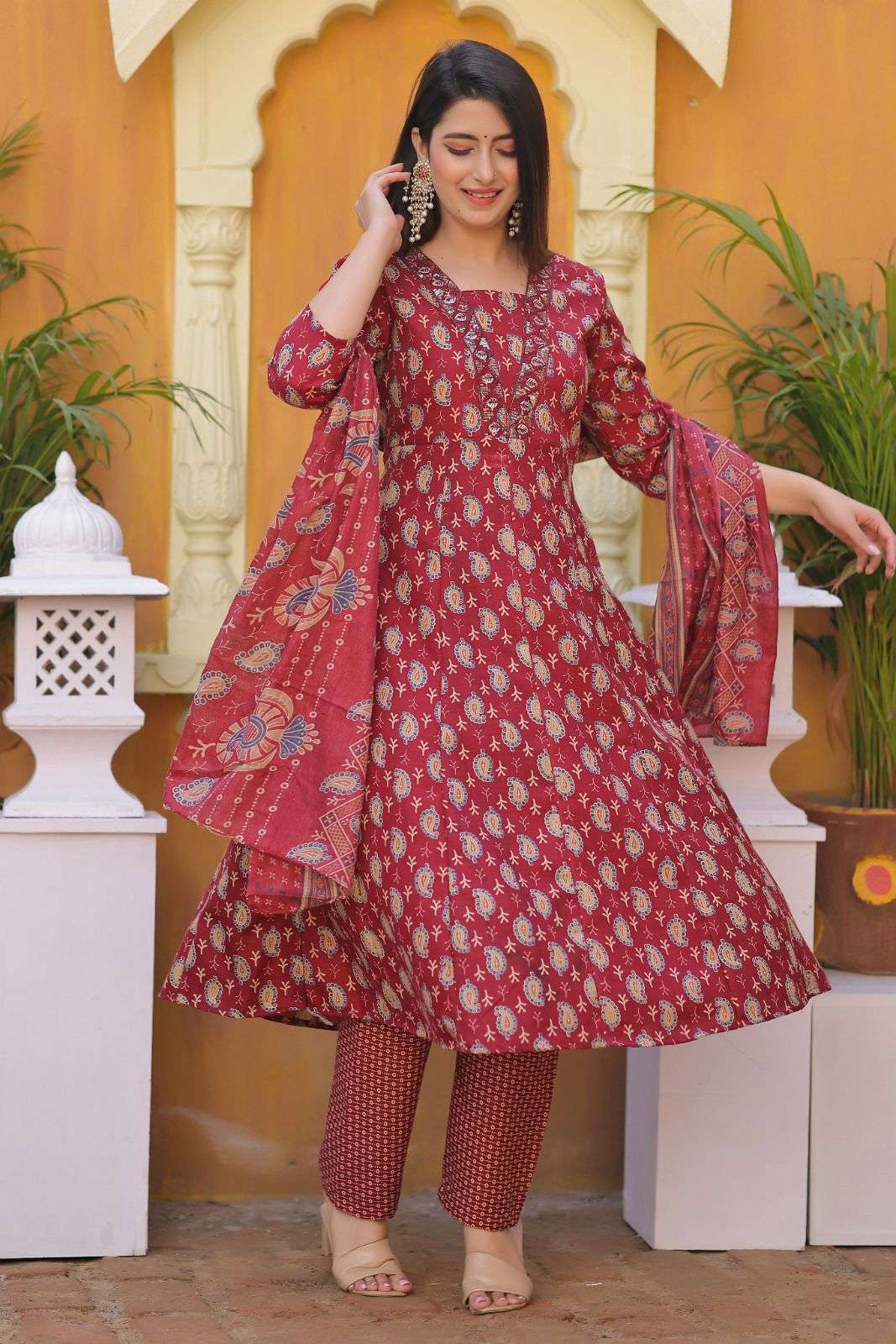 AVAASA BY AQSAWHOLESALE SLUB COTTON BLOCK PRINT READYMADE DRESSES