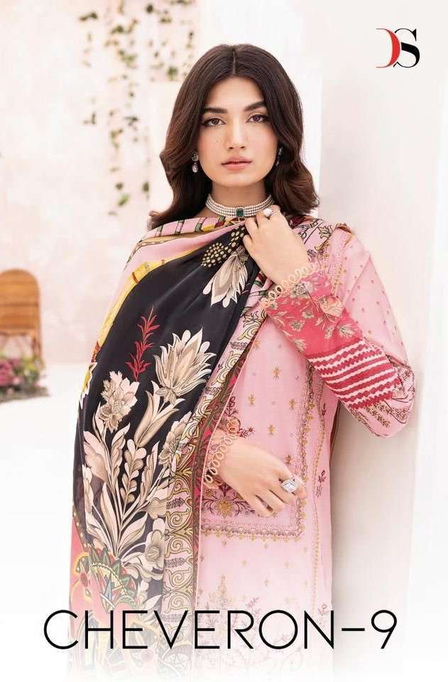 CHEVERON VOL-9 BY DEEPSY SUITS 3201 TO 3206 SERIES COTTON PRINT WORK DRESSES