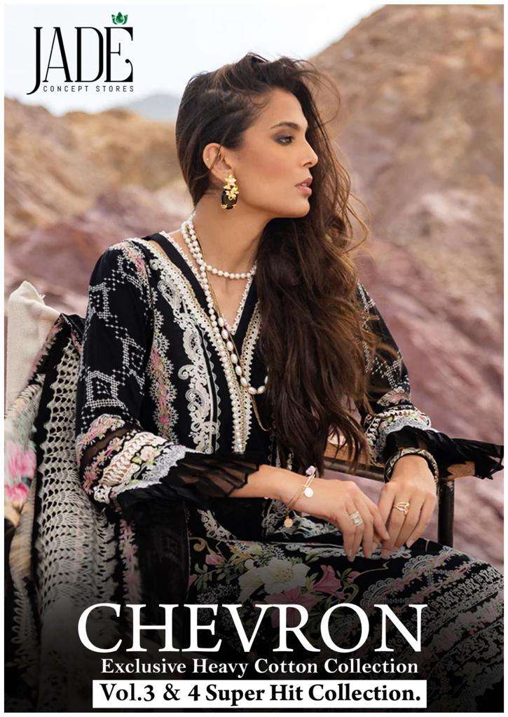 CHEVRON SUPER HIT COLLECTION BY JADE 1001 TO 1006 SERIES HEAVY LAWN COTTON PRINT DRESSES