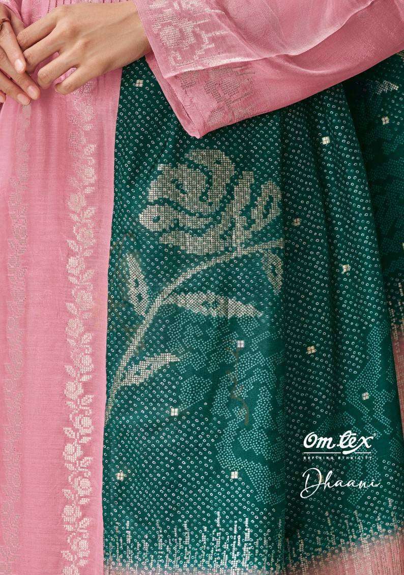 DHAANI BY OMTEX 3721-A TO 3721-D SERIES SILK PRINT HAND WORK DRESSES