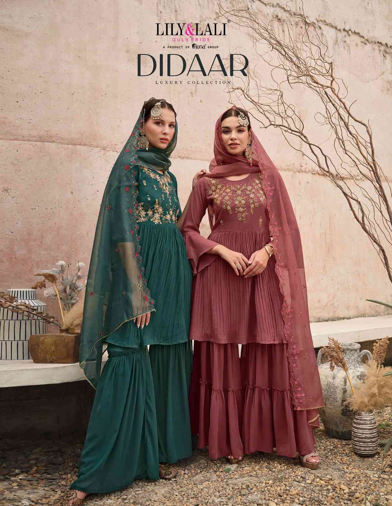 DIDAAR BY LILY & LALI 15811 TO 15814 SERIES GEORGETTE HAND WORK READYMADE DRESSES