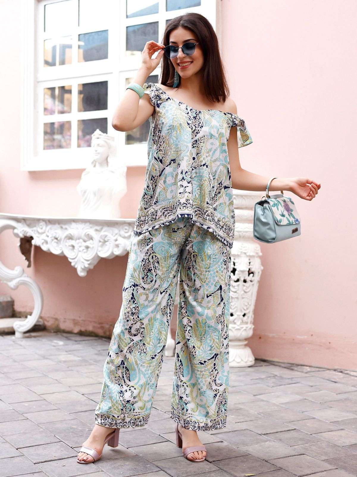 FRIDAA VOL-3 BY AQSAWHOLESALE RAYON PRINT WORK CO-ORD SET