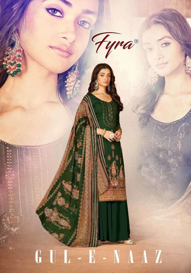 GUL-E-NAAZ BY FYRA S-101 TO S-110 SERIES SOFT COTTON PRINT EMBROIDERY WORK DRESSES