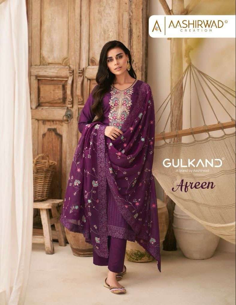 GULKAND AFREEN BY ASHIRWAD CREATION 9786 TO 9790 SERIES DOLA SILK WORK READYMADE DRESSES