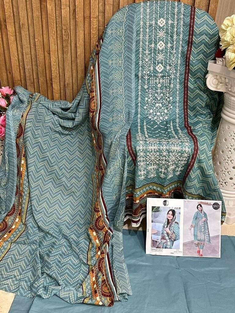 HARSHA VOL-1 BY MEHBOOB TEX 1183-A TO 1183-E SERIES COTTON PRINT WORK PAKISTANI DRESSES