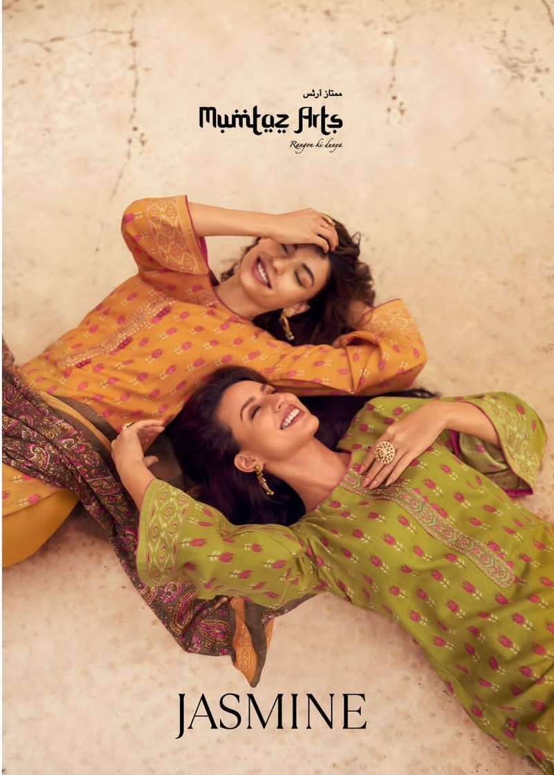 JASMINE BY MUMTAZ ARTS 68001 TO 68005 SERIES PASHMINA EMBROIDERY WORK DRESSES