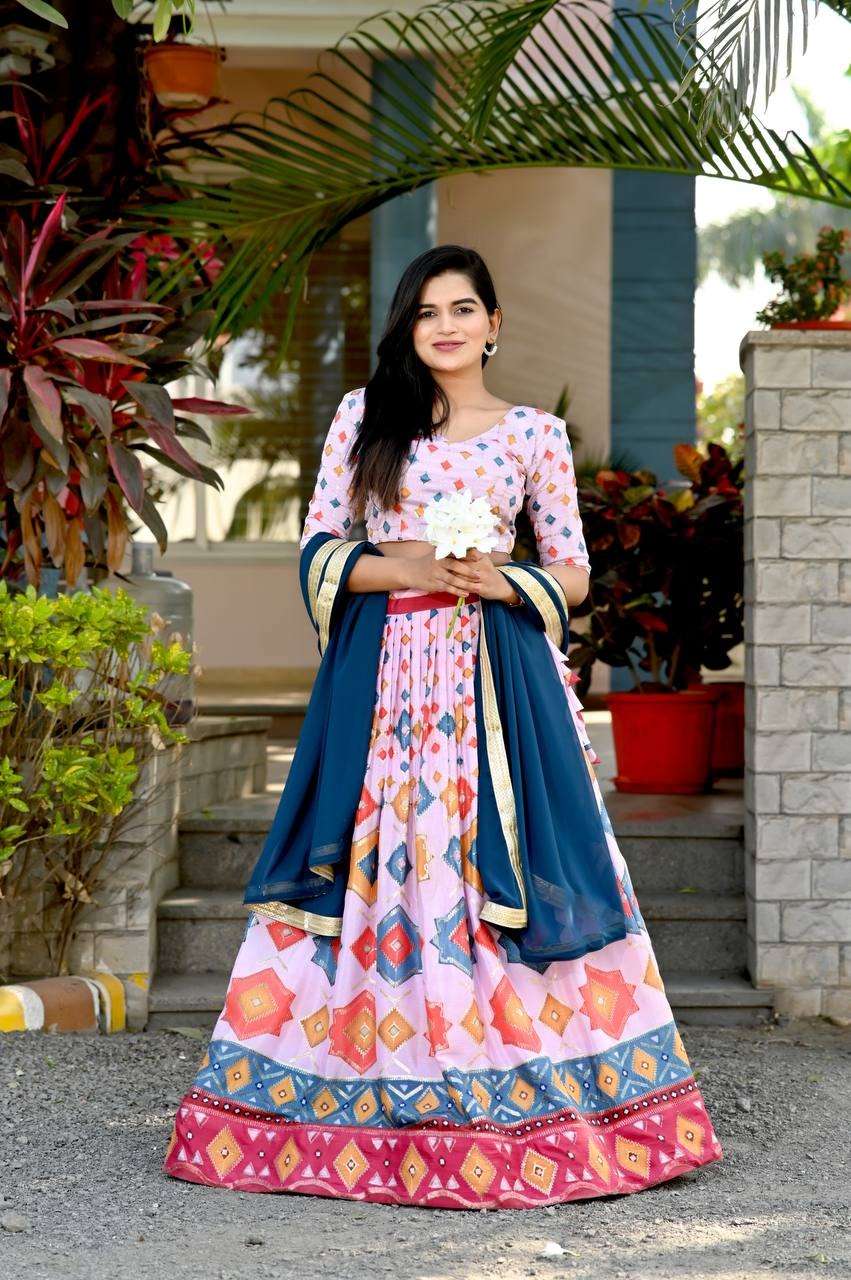 KA-5007 NX BY AQSAWHOLESALE CHINON PRINT SEQUENCE WORK CASUAL LEHENGAS