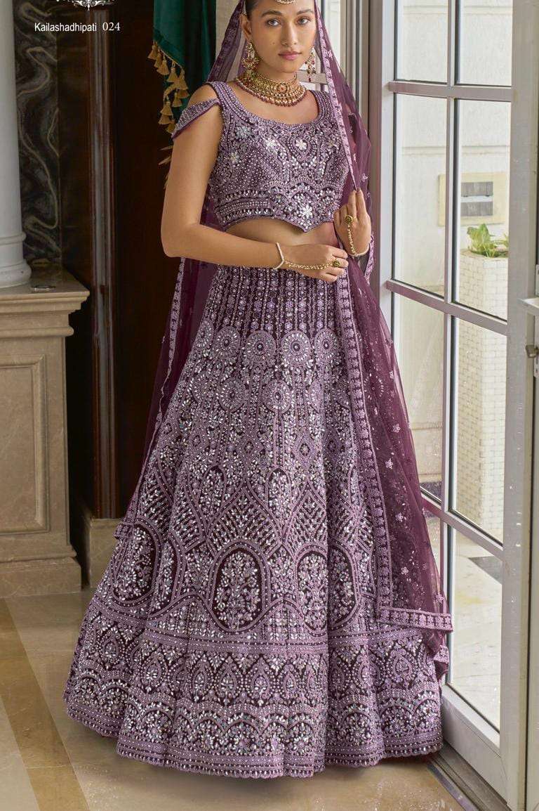 KAILASHADHIPATI 04 HIT DESIGN FANCY FABRIC HEAVY WORK READYMADE BRIDAL LEHENGA