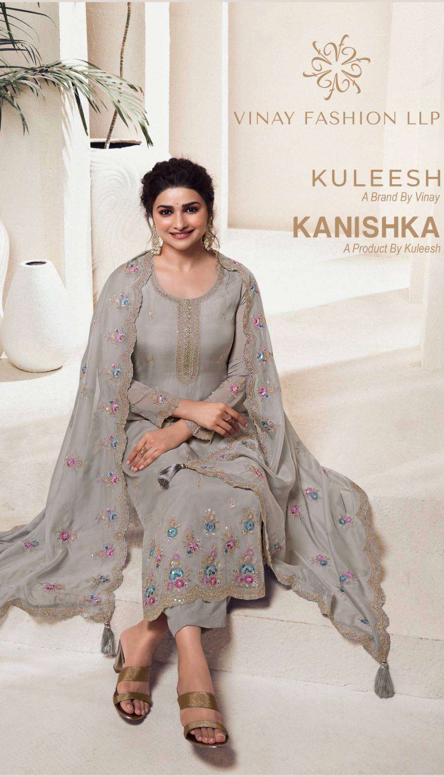 KULEESH KANISHKA BY VINAY FASHION 66751 TO 66756 SERIES ORGANZA HEAVY EMBROIDERY DRESSES