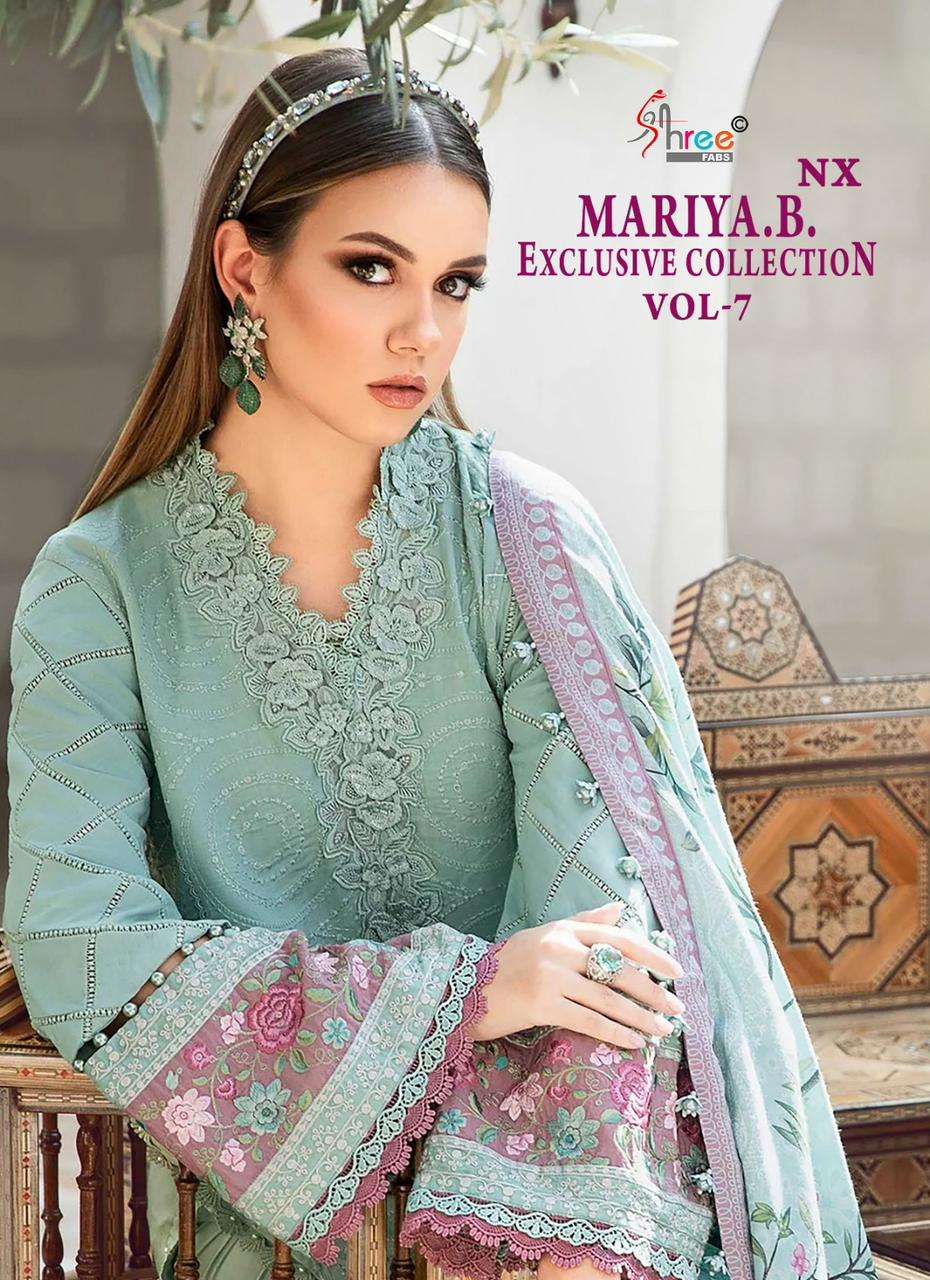 MARIA.B. EXCLSIVE COLLECTION VOL-7 NX BY SHREE FABS COTTON EMBROIDERY WORK DRESSES